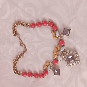 J Crew multi colored bead and crystal necklace